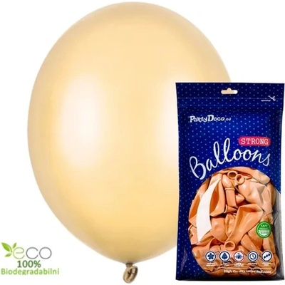 Partydeco BALÓNKY latexové metalické 27 cm sv.oranžová