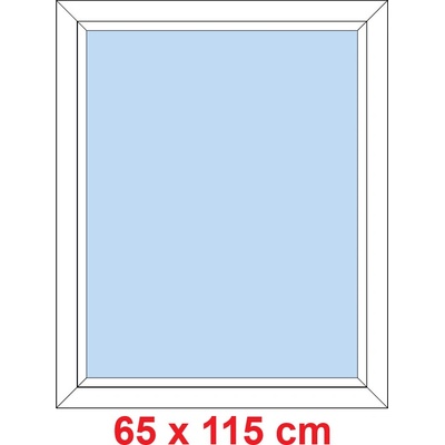 Soft Plastové okno 65x115 cm, FIX neotevíravé, Dub bahenní