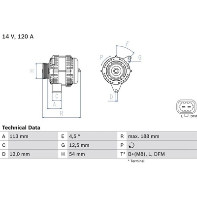 BOSCH 0 986 080 370 generátor (0986080370)