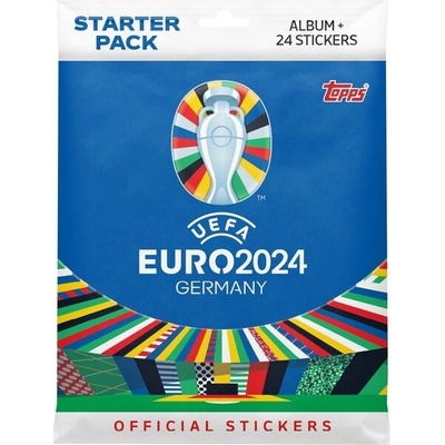 Fotbalové samolepky Topps EURO 2024 Starter Pack