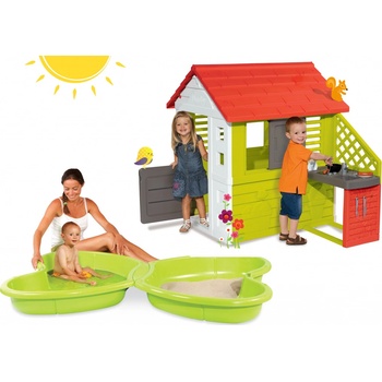Smoby set domček Pretty Nature a pieskovisko Motýľ