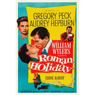 Europosters Plagát, Obraz - Roman Holiday, Ft. Audrey Hepburn & Gregory Peck, 26.7 × 40 cm