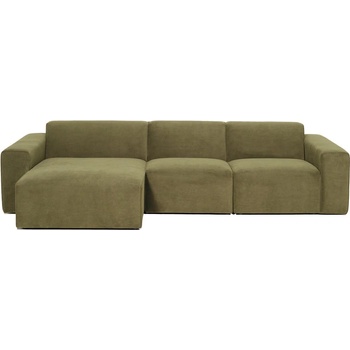 Scandic Ъглов диван от зелен велур (ляв ъгъл) Sting - Scandic (STING CH. LEFT WAVE 13)