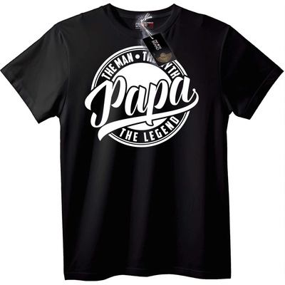 NOONEBRAND Тениска Татко - Легенда - L, White