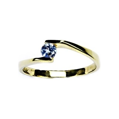 Čištín zlatý žluté zlato zirkon akvamarin VR 214