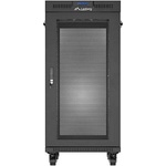 Lanberg Rack Cabinet 19" Free-Standing 24U/600X800 (FlAT Pack) With Mesh Door LCD Black V2 (FF01-6824-23BL) - gtcomputers