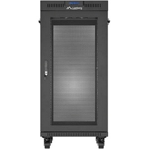 Lanberg Rack Cabinet 19" Free-Standing 24U/600X800 (FlAT Pack) With Mesh Door LCD Black V2 (FF01-6824-23BL) - gtcomputers