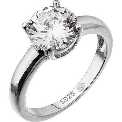 Evolution Group Stříbrný prsten s výrazným zirkonem 15012.1