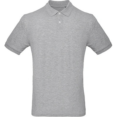B&C pánska polokošeľa PM430 heather grey