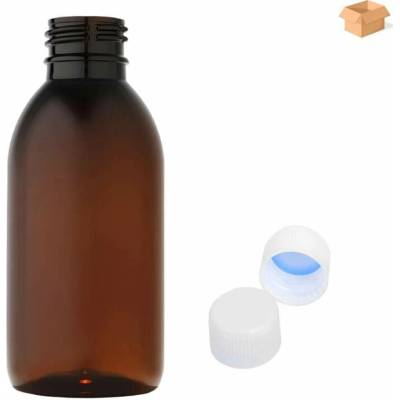 Tera plastová lahvička hnědás bílým uzávěrem 150 ml 260 ks