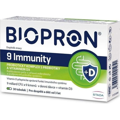 Biopron Imunita probiotika, prebiotika + vitamin D pro každodenní podporu imunity 30 tobolek