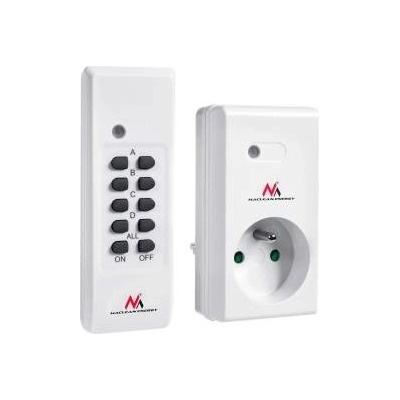 Maclean MCE151 remote controlled outlet internal 1 piece, programmable + battery for remote control