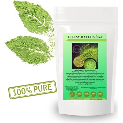Haniell Zelený čaj Matcha jemně mletý čistý čaj ceremonial typu 200 g