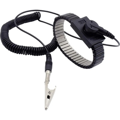 Quadrios ESD náramok čierna tlačidlo 10 mm