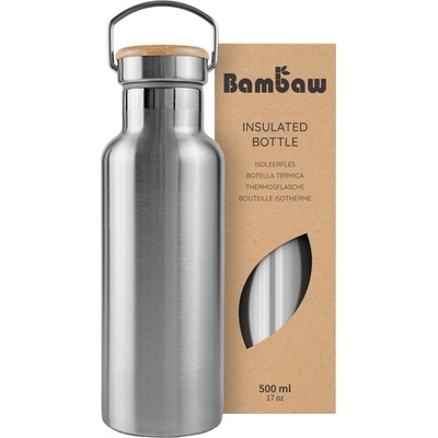 Bambaw Nerezová termoska 500 ml Natural Steel