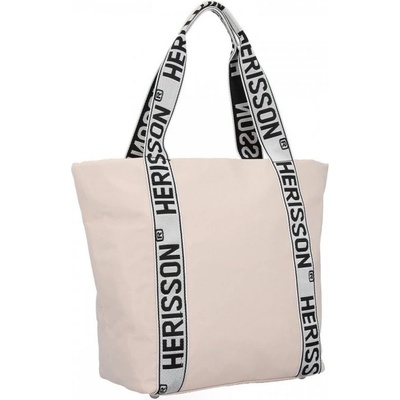 Barebag Veľká dámska nylonová shopper kabelka cez rameno béžová