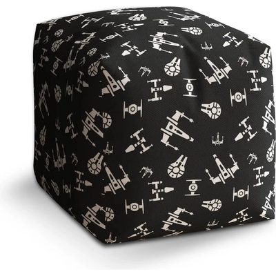 Sablio Taburet Cube Star Wars Vesmírne lode Pattern: 40x40x40 cm