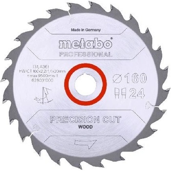 METABO Pílový kotúč pre okružné píly HW/CT 160x20, 24 WZ 20°