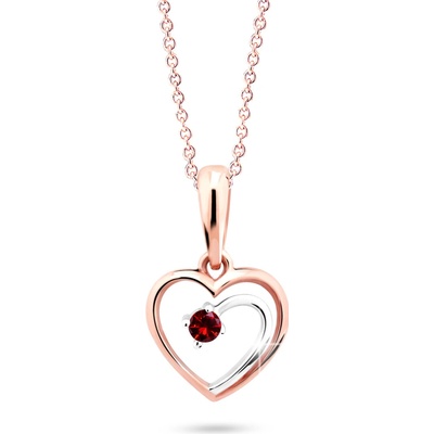 Cutie Diamonds bicolor prívesok z ružového zlata s rubínom DZ6300 1602 40 RU X R4