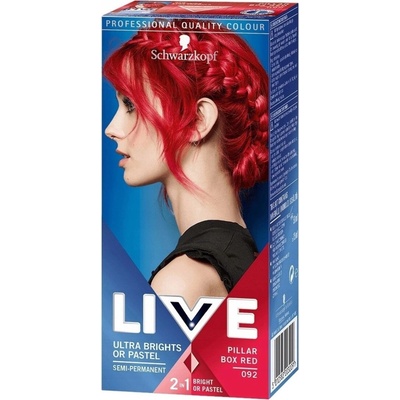 Schwarzkopf Live Ultra Brights or Pastel barva na vlasy 092 Pillar Box Red
