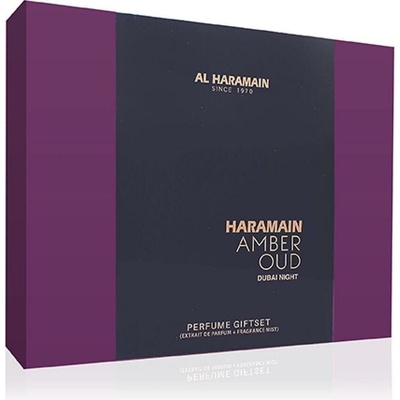 Al Haramain Amber Oud Dubai Night Extrait de EDP 75 ml + extrait de EDP 30 ml + telový závoj 250 ml