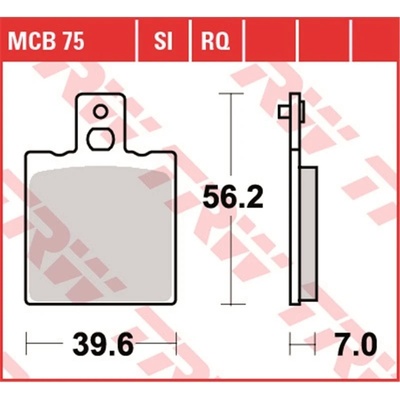 Přední brzdové destičky TRW / Lucas Moto Guzzi 500 Monza 1977 - 1985 – Hledejceny.cz