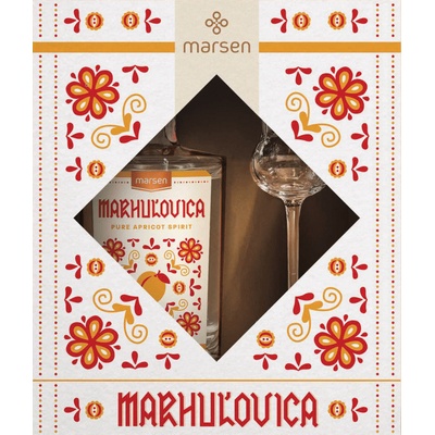 Marsen Marhuľovica 42% 0,5 l (darčekové balenie 1 pohár)