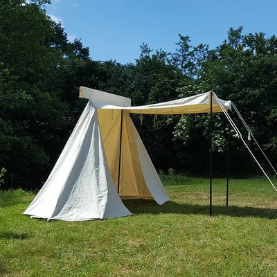 Deepeka Kupecký stan Sas 4x2,5m 425g/m2, přírodní barva