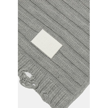 MM6 Maison Margiela Вълнен шал MM6 Maison Margiela в сиво с изчистен дизайн S52TE0054. M13040.857M (S52TE0054.M13040.857M)