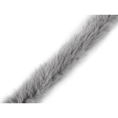 Všívací lemovka / lampas z umělé kožešiny kulatý šíře 2 cm Varianta: 4 šedá světlá, Balení: 1 m 55835/141086/257557