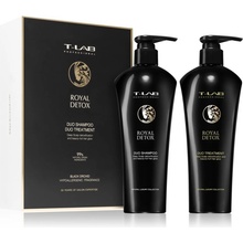 T-LAB Professional Royal Detox kondicionér s detoxikačným účinkom 300 ml + čiastiaci detoxikačný šampón 300 ml kozmetická sada