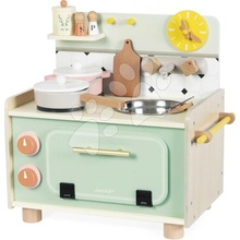 Janod Dřevěná kuchyňka Kitchenette Shiny Grandma 9 doplňků J06640