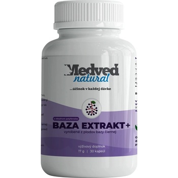 Medveď natural Extrakt z plodov bazy čiernej 30 kapsúl