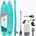 HAJDU Комплект надуваема дъска SUP Touring 11'6" зелен