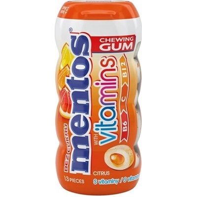 mentos Chewing Gum Vitamín Citrus bez cukru s vitamínmi 10 x 26 g