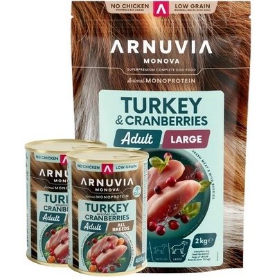 Arnuvia Monova Dog Adult Large Turkey & Cranberries 2 kg