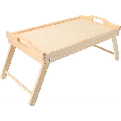 ČistéDřevo Drevený servírovací stolík do postele nelakovaný 50x30 cm