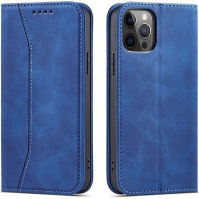 HQWear Кейс с отделение за карти Magnet Fancy Case за iPhone 12 Pro Max, син (9145576249475)