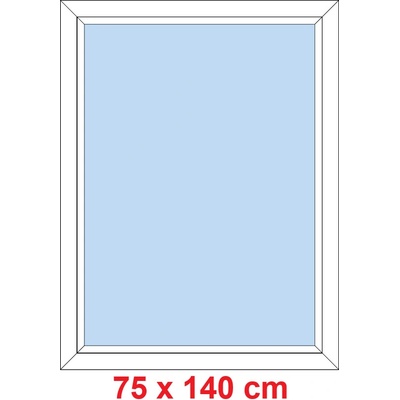 Soft Plastové okno 75x140 cm, FIX neotevíravé, Winchester levé