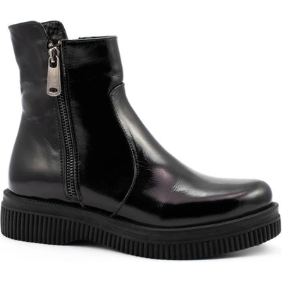 Дамски боти от естествена кожа лак