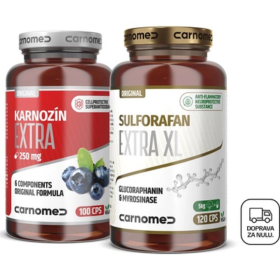 CarnoMed Sulforafan EXTRA XL 120 kapsúl + Karnozín EXTRA P&S 100 kapsúl