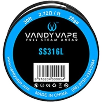 Vandy Vape SS316 odporový drôt 28GA 9m