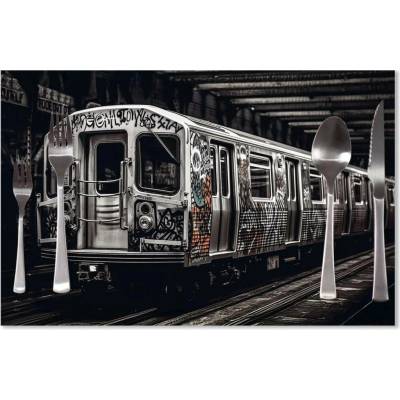 Sablio Prostírání Městské metro s graffiti 40x30cm
