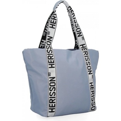 Barebag Veľká dámska nylonová shopper kabelka cez rameno svetlo modrá