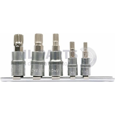 Sada nástavců spline 5 kusů, 1/4" 3/8" M5 M6 M8 M10 M12 YATO YT-04360
