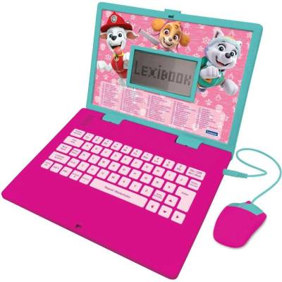 Lexibook česko‑anglický vzdělávací notebook růžový PAW PATROL, 124 aktivit