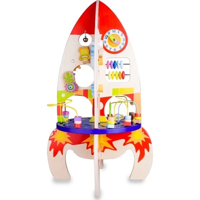 Teddies Hrací stůl s edukační raketou dřevo