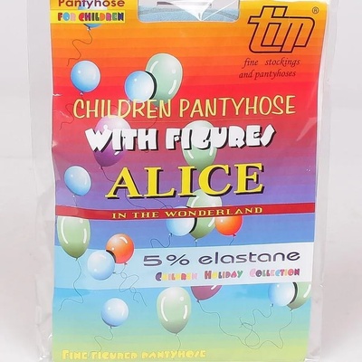 Детски фигурален чорапогащник в синьо на райе