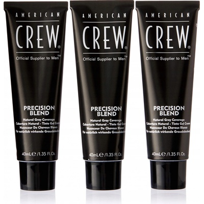 American Crew Classic farba na vlasy pre šedivé vlasy 5-6 Medium Ash (Precision Blend) 3 x 40 ml