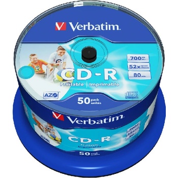 Verbatim CD-R Verbatim Printable 52x 700MB шпиндел 50 бр (2315525-43438)